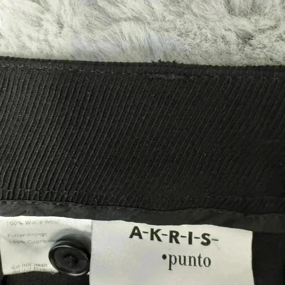 Akris Punto Black Wool Wide Leg Trousers Pants Size 6 IT 42 Minimalist Office - Picture 6 of 13